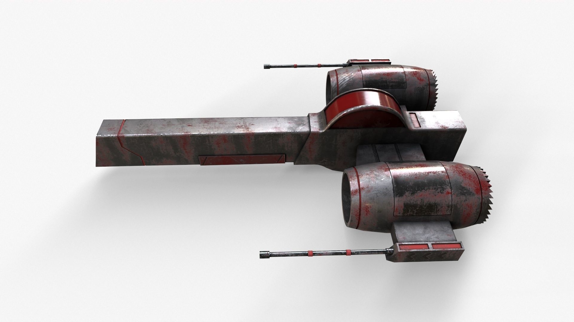 Sci-Fi Space Ship Low-poly 3D model_23