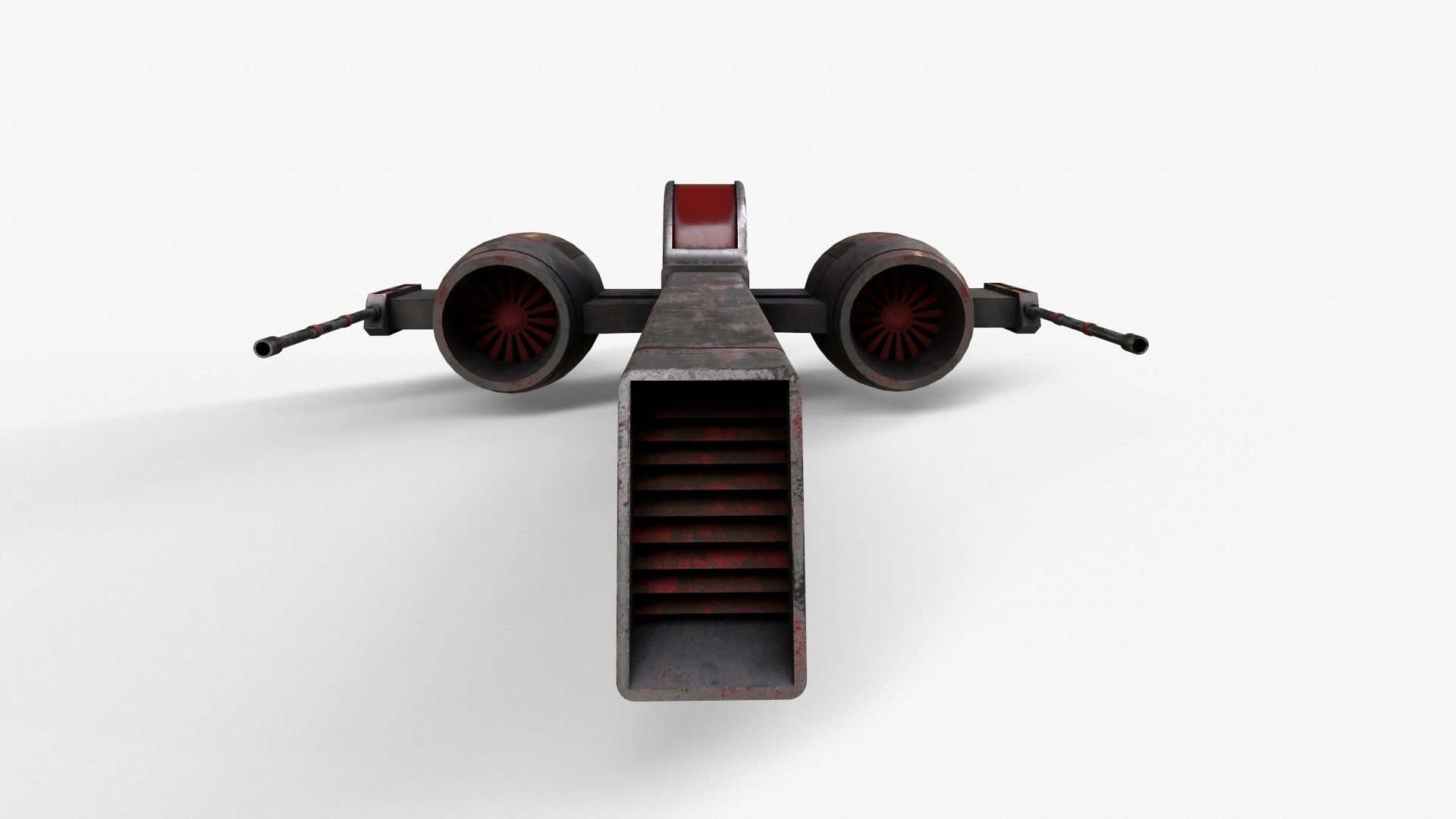 Sci-Fi Space Ship Low-poly 3D model_14