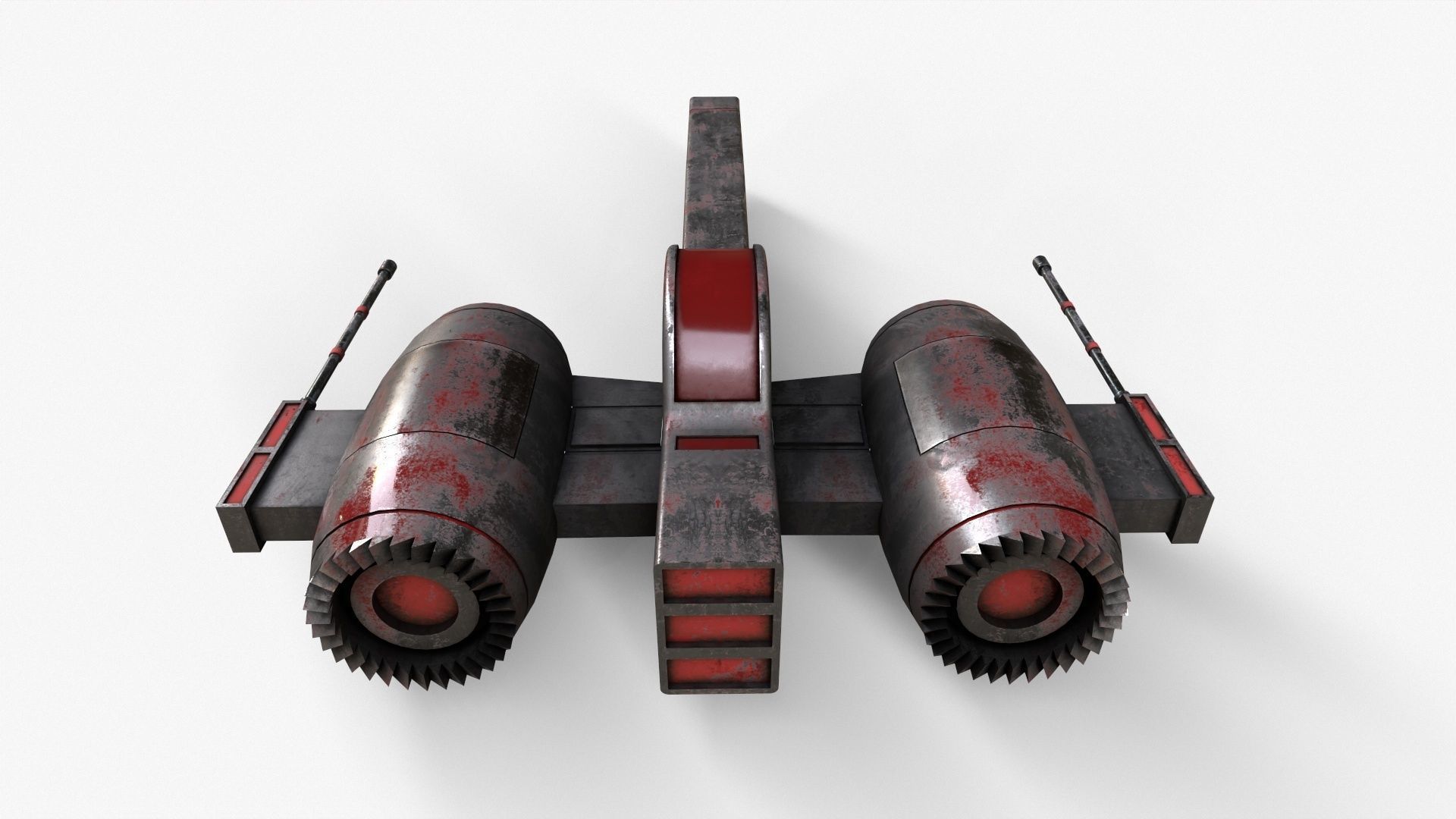 Sci-Fi Space Ship Low-poly 3D model_17