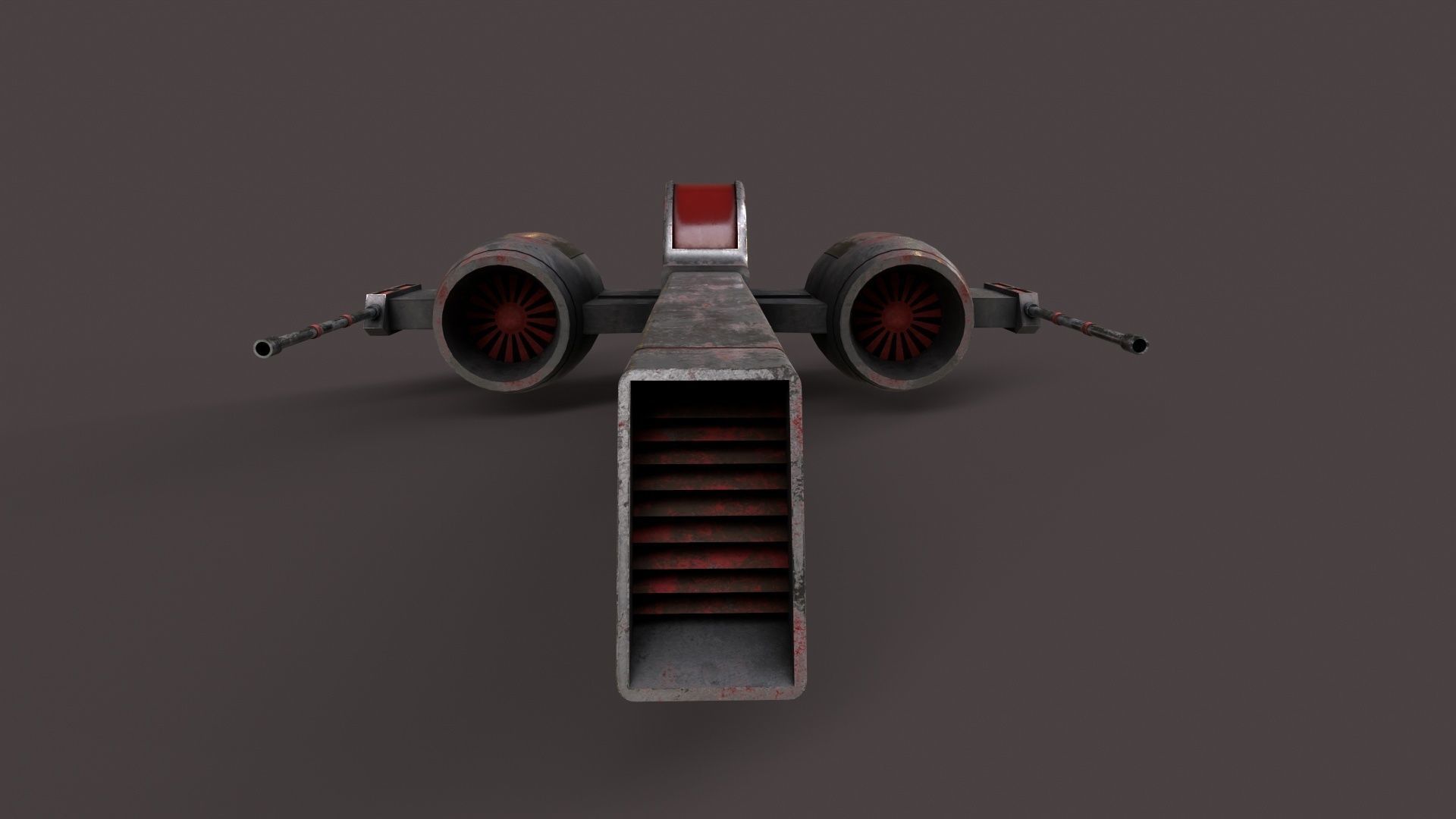 Sci-Fi Space Ship Low-poly 3D model_7