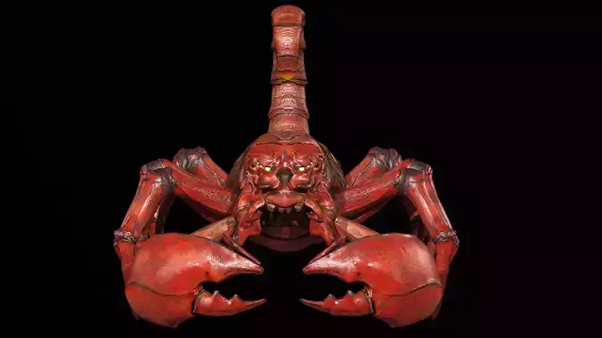 Low-poly model Scorpion Low-poly 3D model
