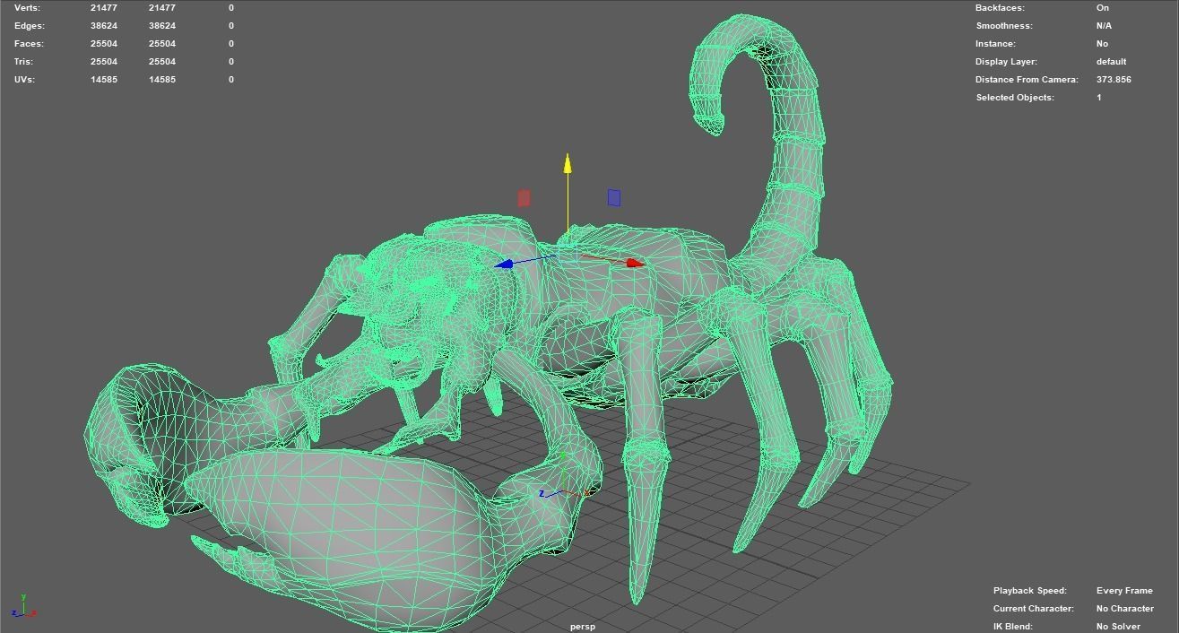 Low-poly model Scorpion Low-poly 3D model_9