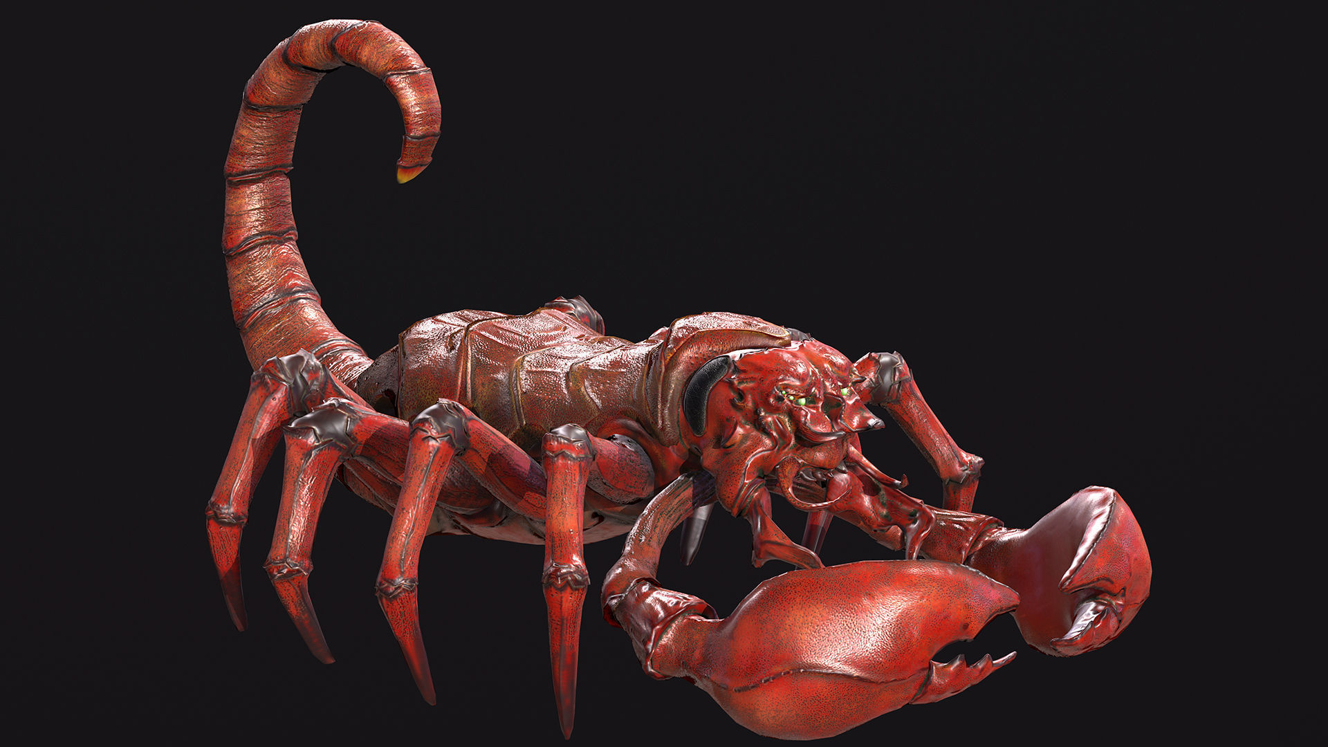 Low-poly model Scorpion Low-poly 3D model_5