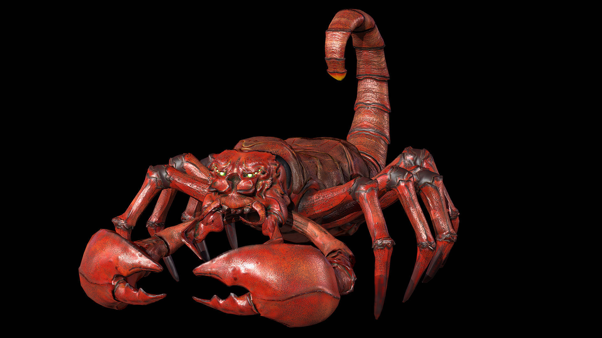 Low-poly model Scorpion Low-poly 3D model_8