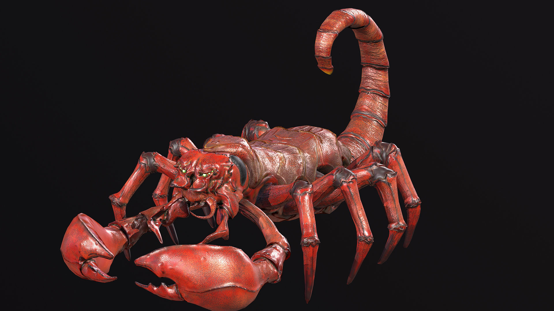 Low-poly model Scorpion Low-poly 3D model_3
