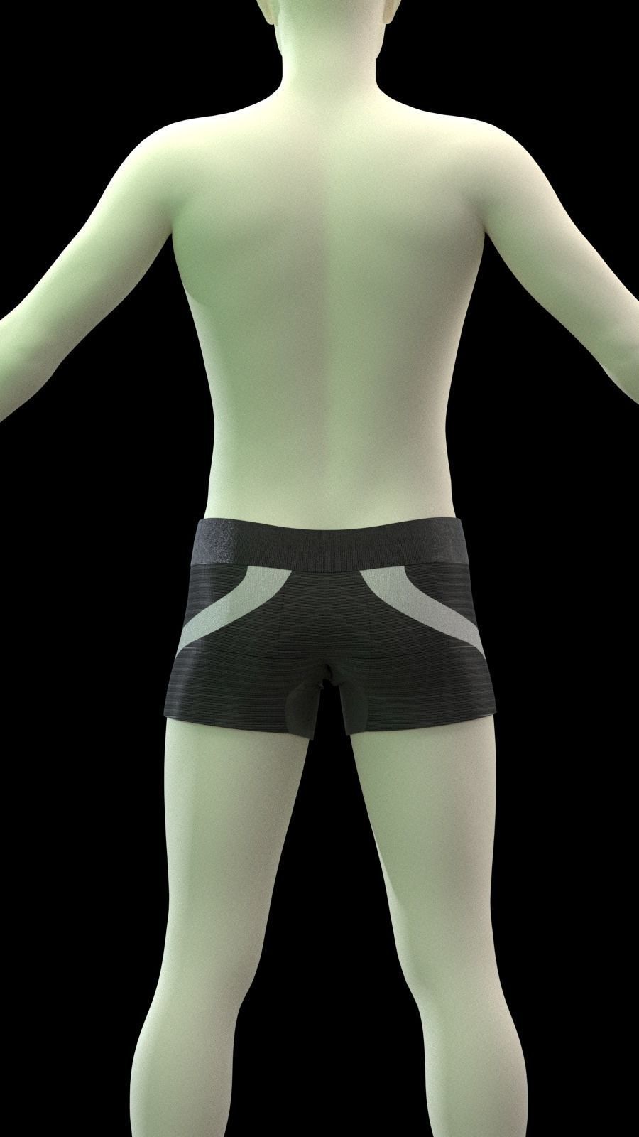 DAZ MALE FEMALE swimsuit lingerie SET 3D model_9