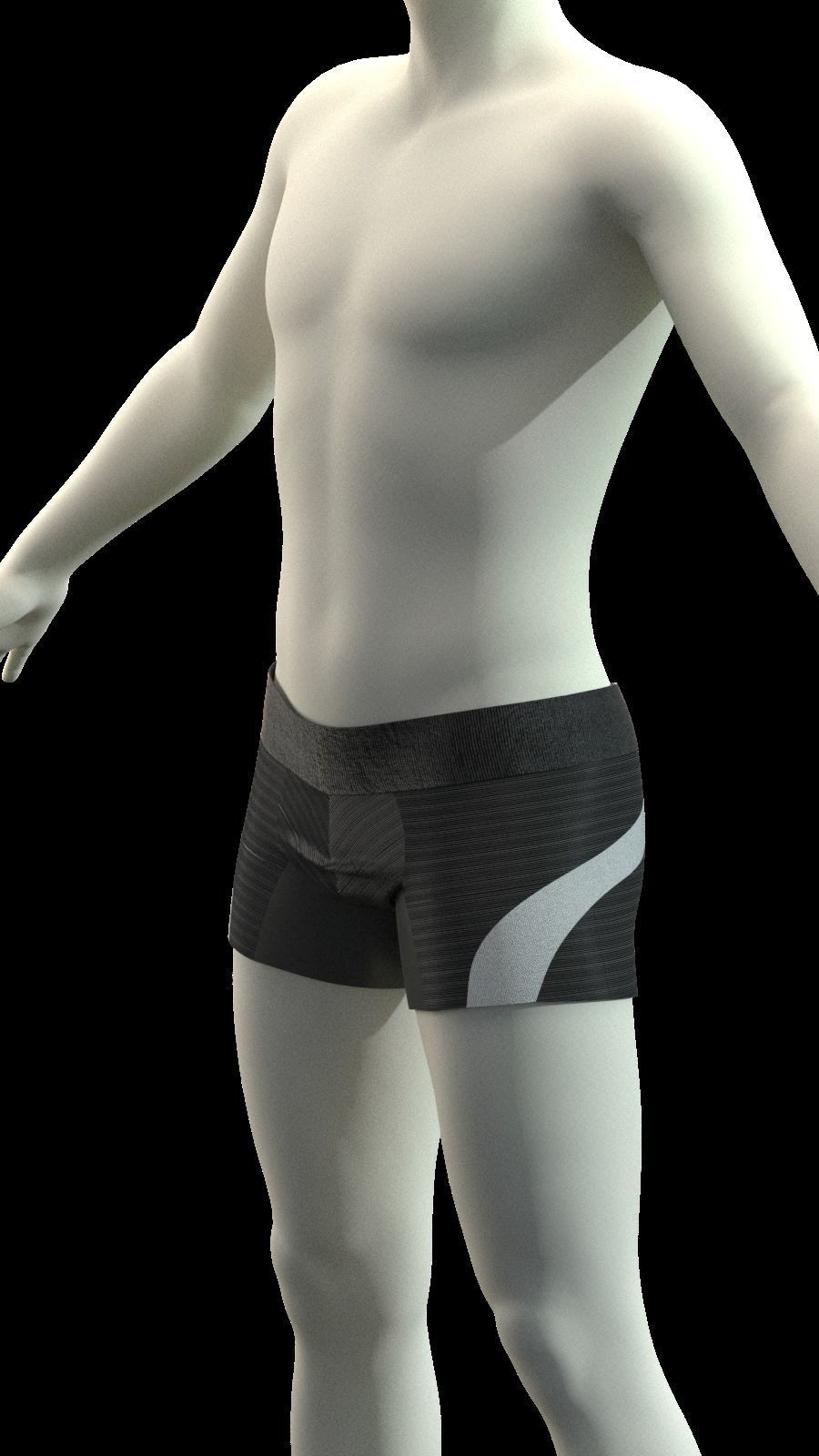 DAZ MALE FEMALE swimsuit lingerie SET 3D model_2