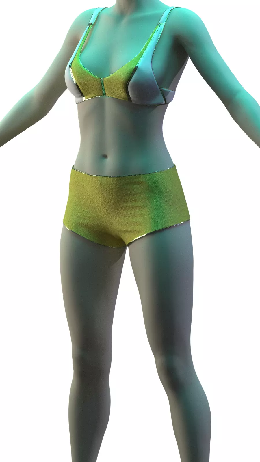 DAZ MALE FEMALE swimsuit lingerie SET 3D model_0