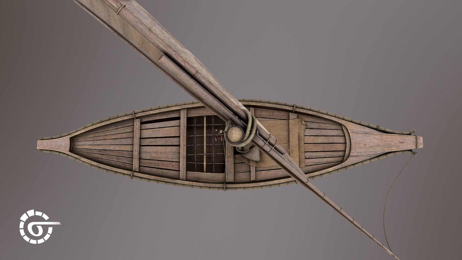 Floka Ancient Egypt River Boat 3D model_9