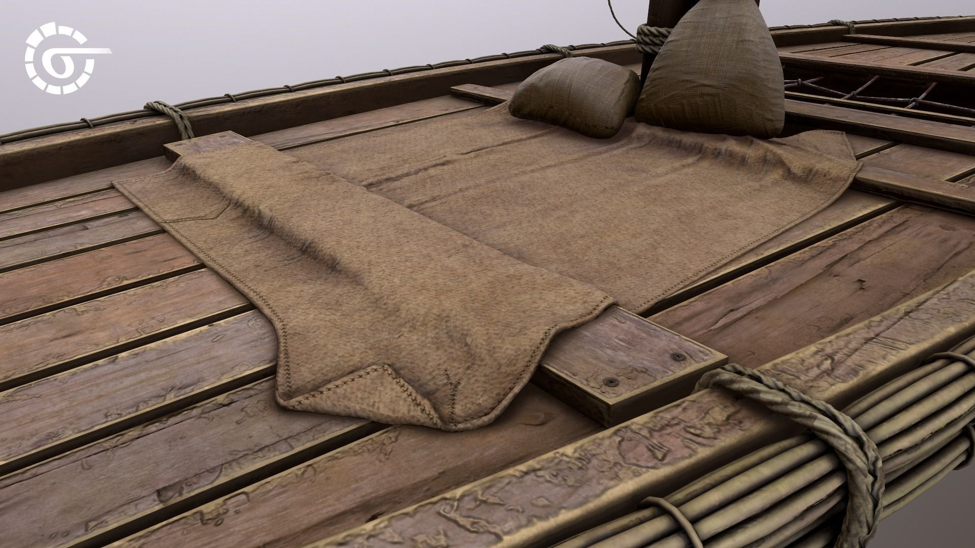 Floka Ancient Egypt River Boat 3D model_5