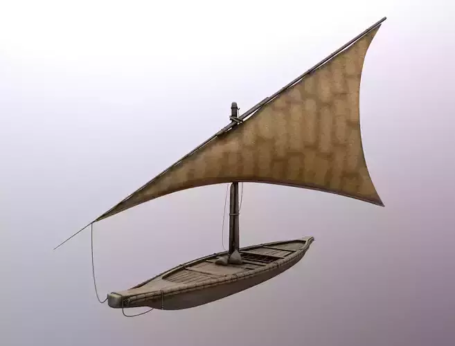 Floka Ancient Egypt River Boat 3D model