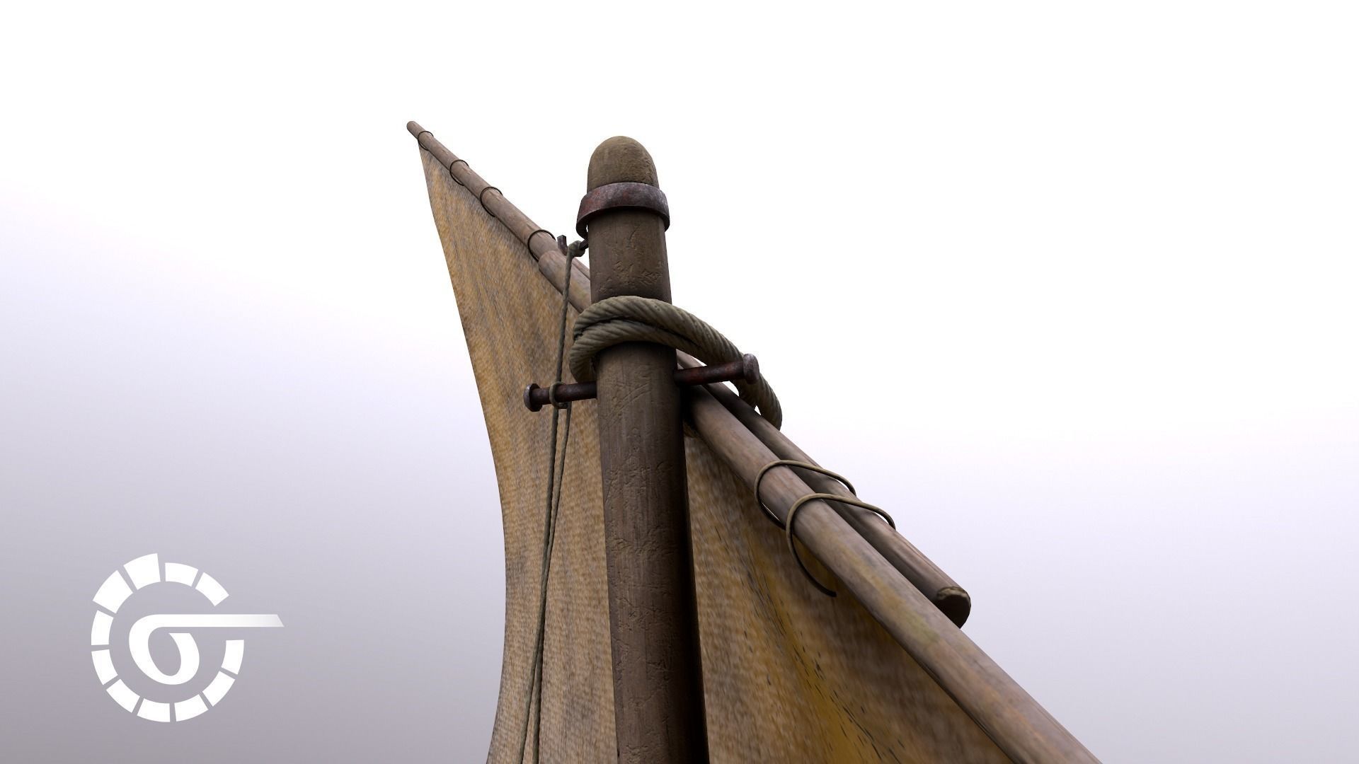 Floka Ancient Egypt River Boat 3D model_8