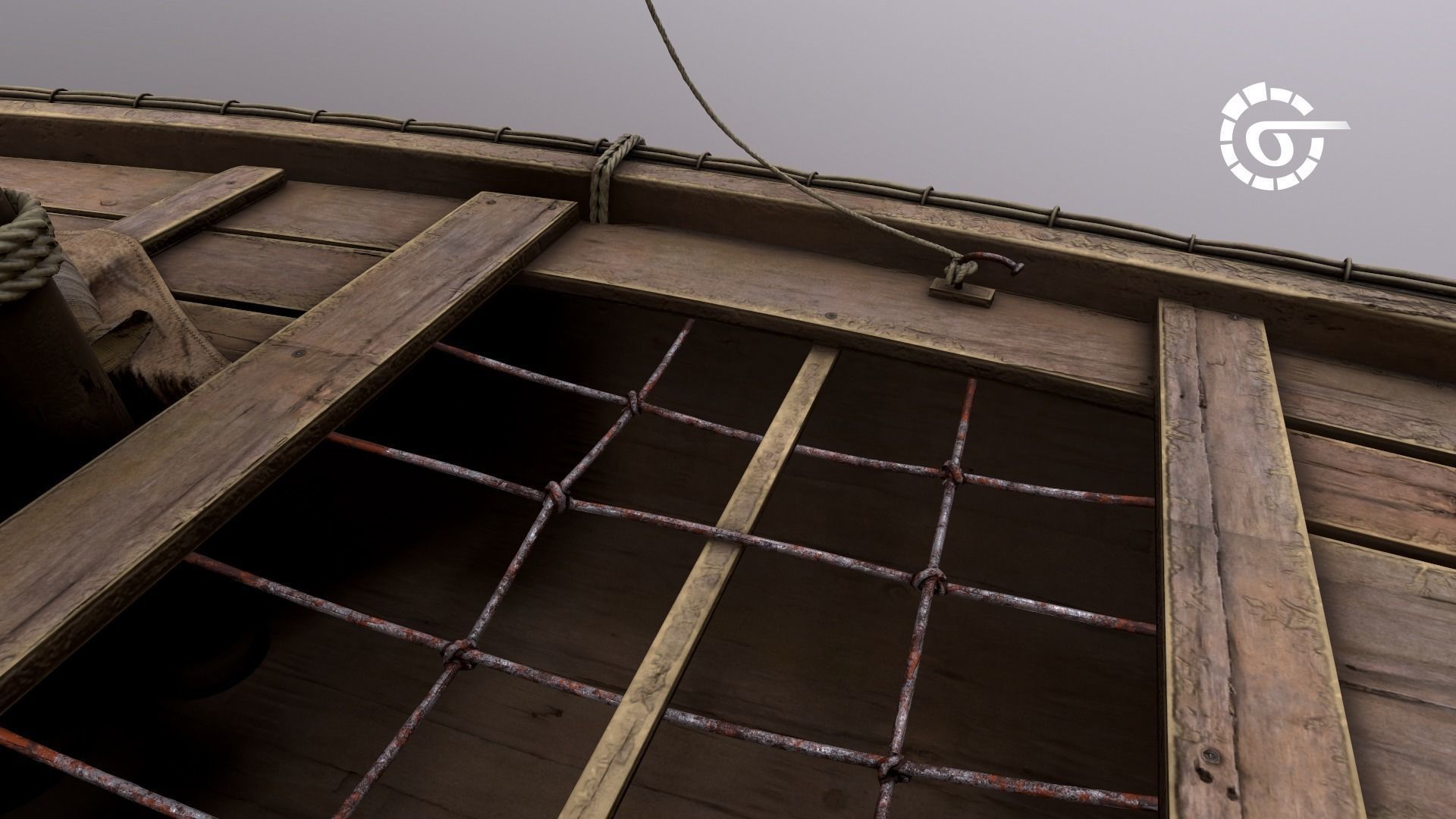 Floka Ancient Egypt River Boat 3D model_7