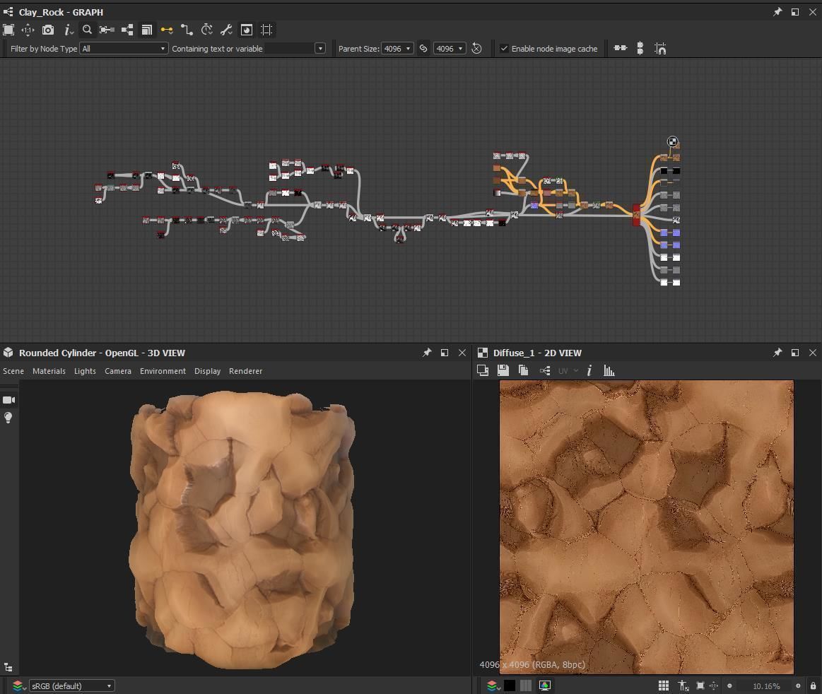 Stylized Clay Cliff Generator - PBR - 4K - PNG - SBSAR Texture_5