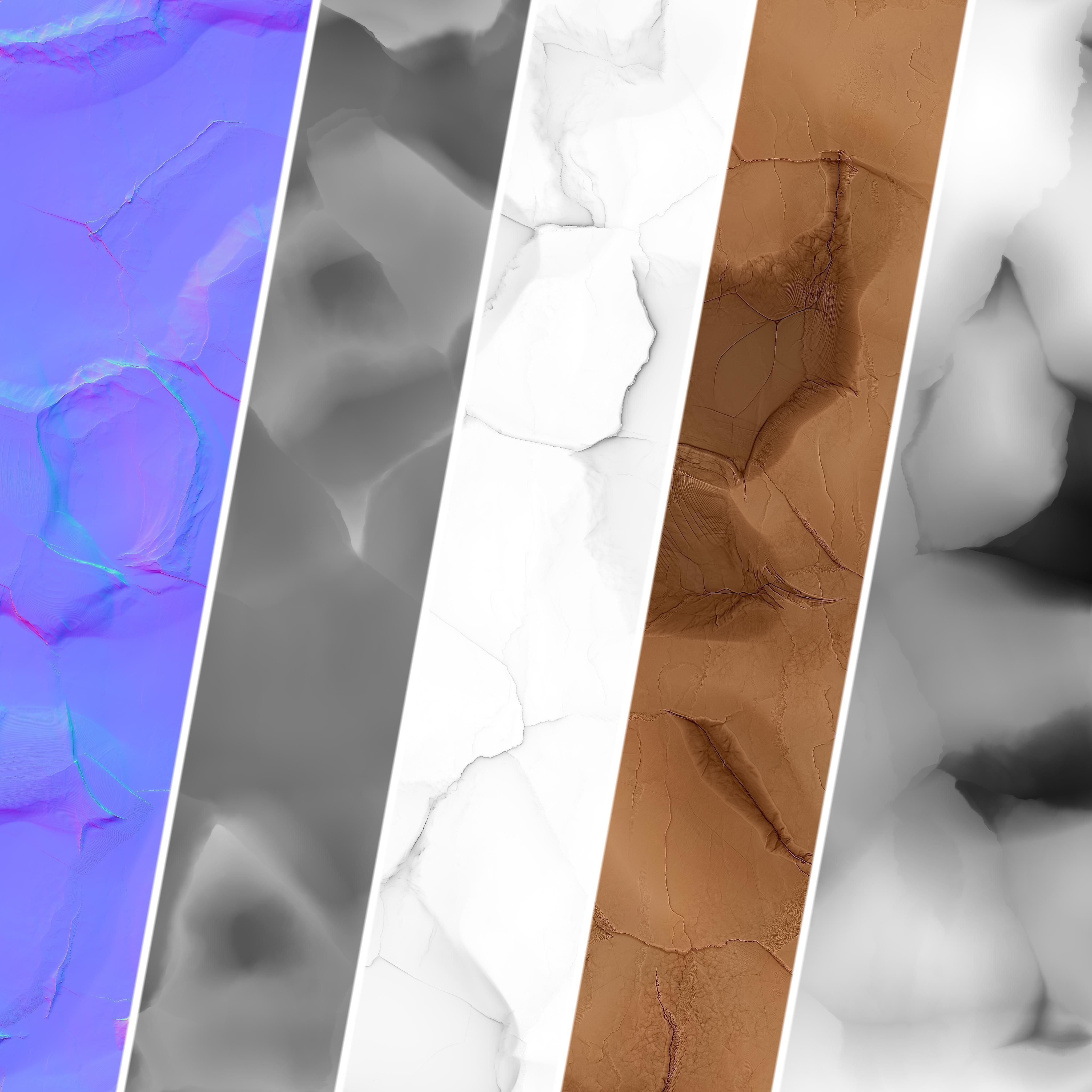 Stylized Clay Cliff Generator - PBR - 4K - PNG - SBSAR Texture_4