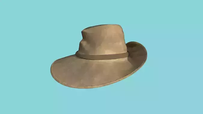 Beige Leather Hat - Character Fashion Design
