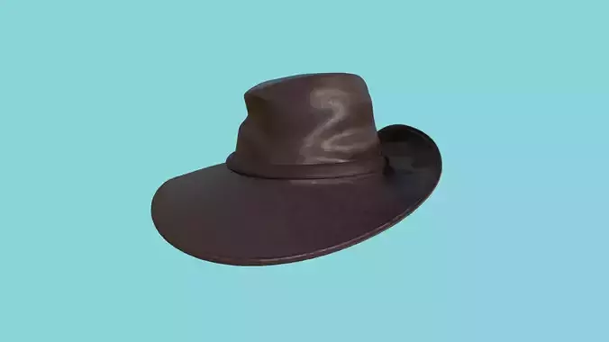 Brown Leather Hat - Character Fashion Design