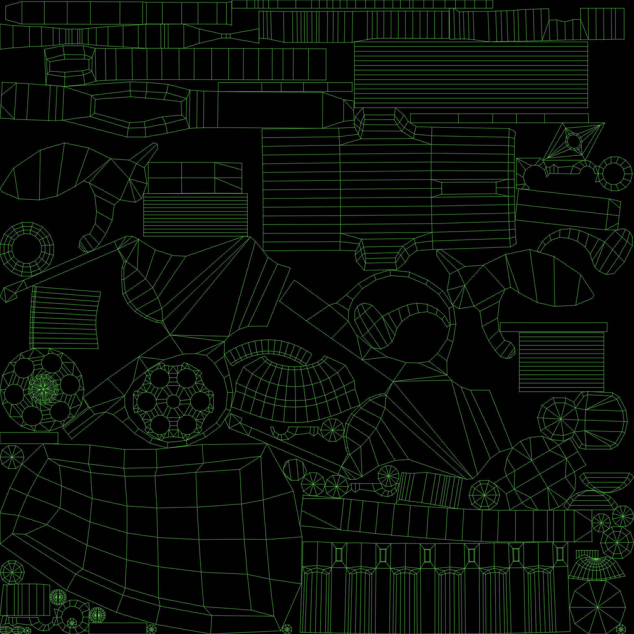 Old Used Revolver Low-poly 3D model_7