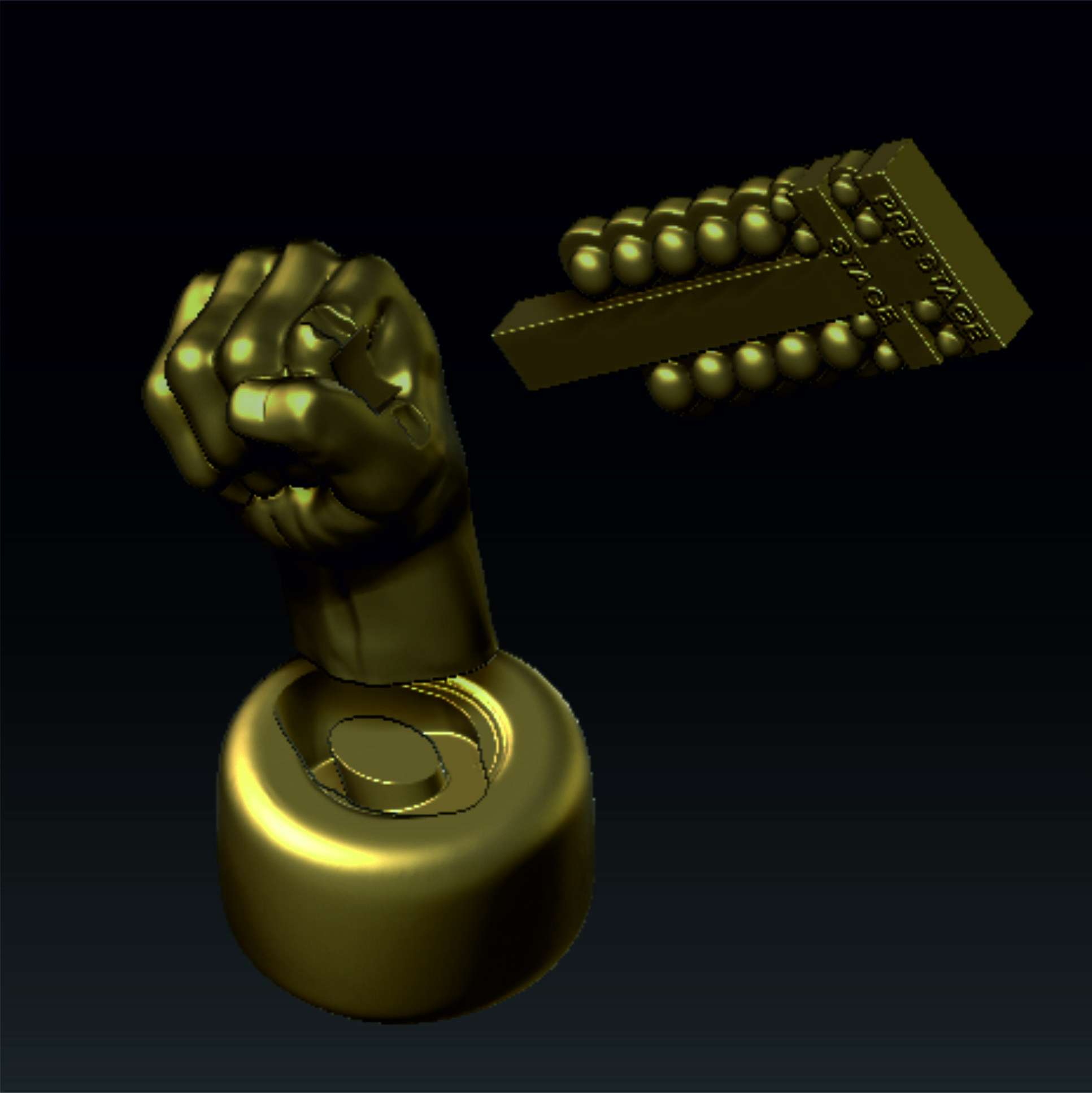 Trophy for drag race 3D model_3