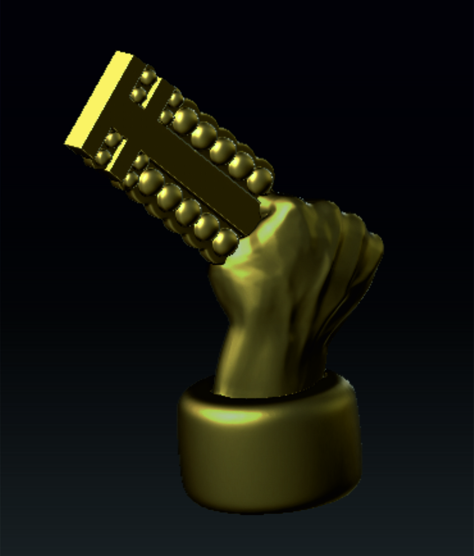 Trophy for drag race 3D model_1