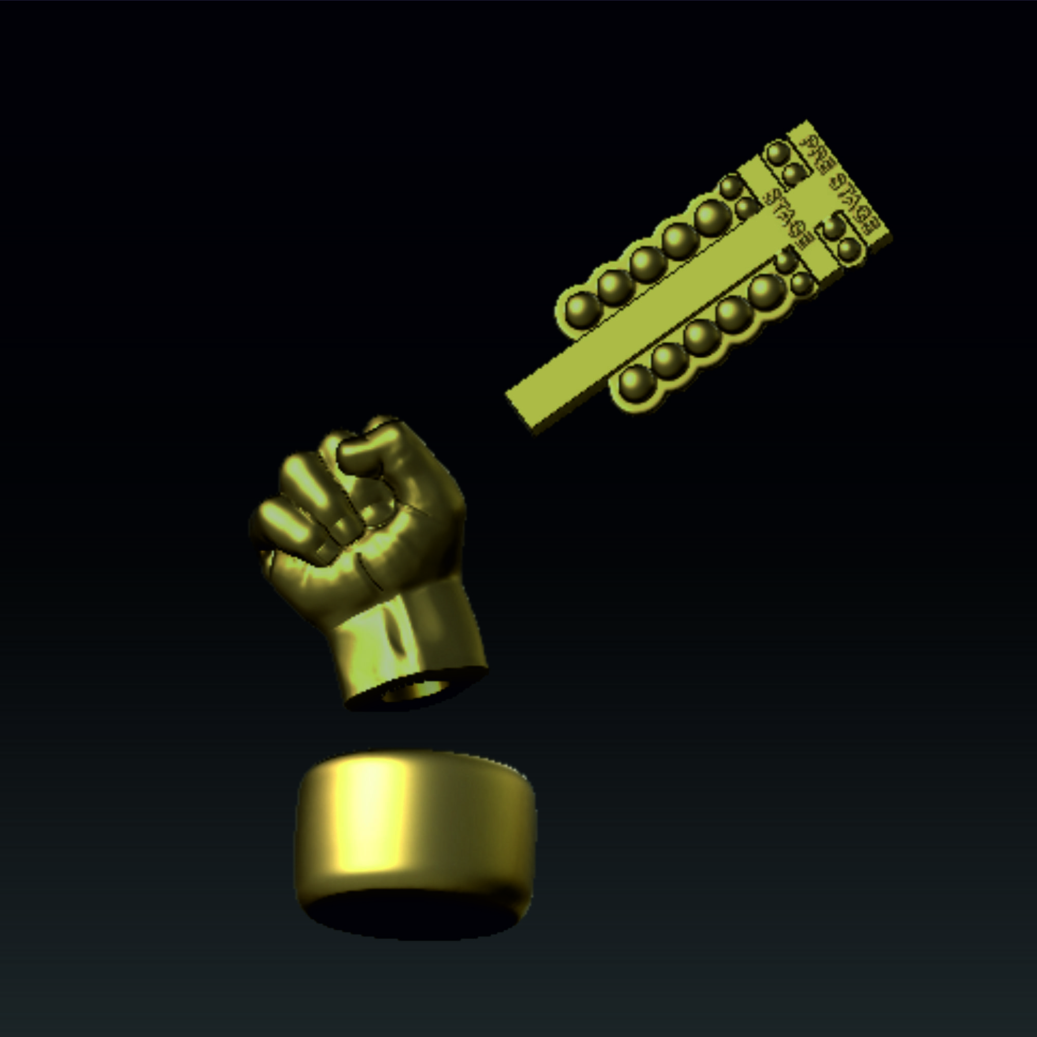 Trophy for drag race 3D model_2