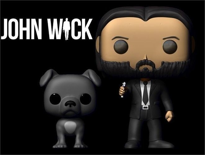 JOHN WICK FUNKO With DOG 3D print model