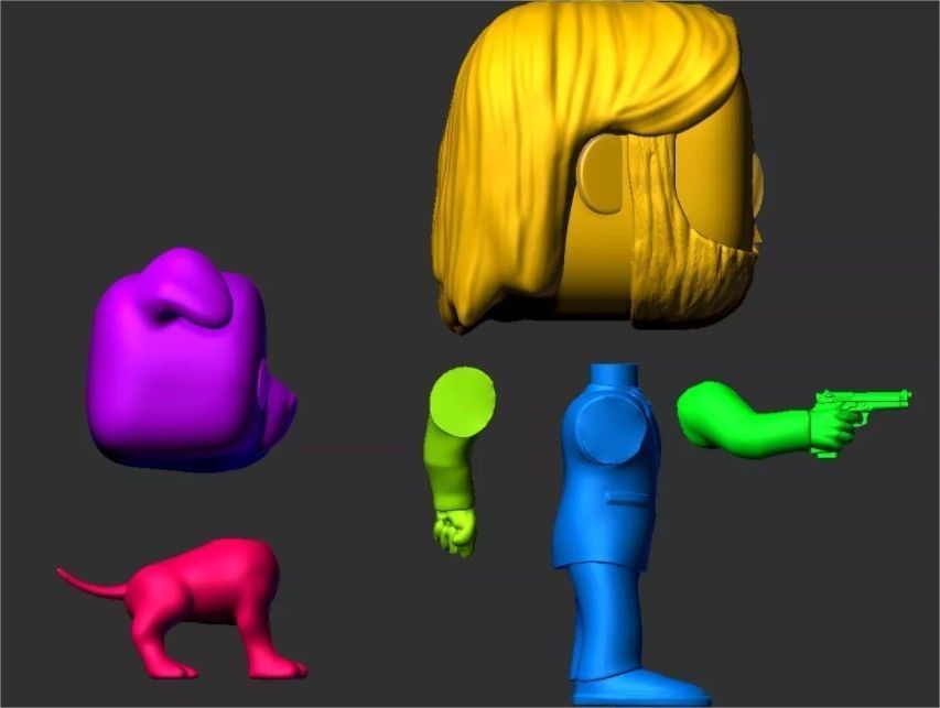 JOHN WICK FUNKO With DOG 3D print model_5