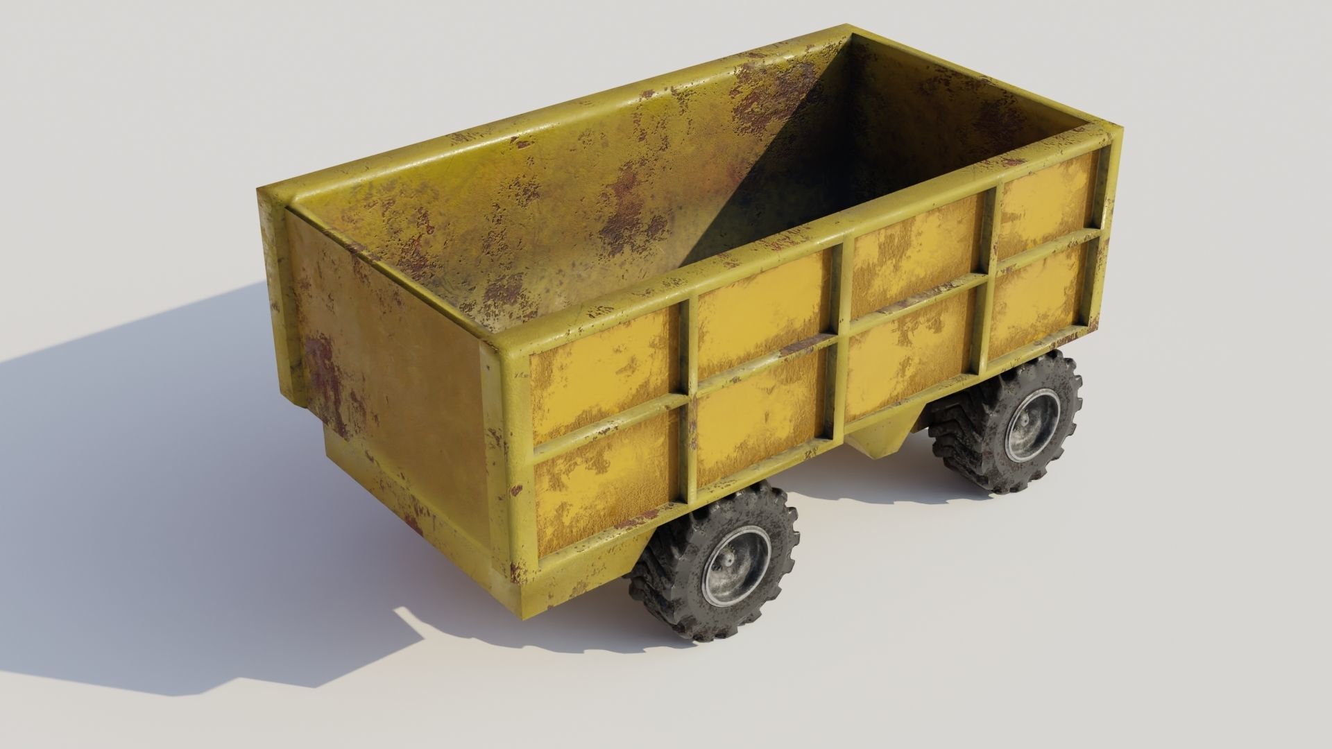 Container truck 3D model Low-poly 3D model_6