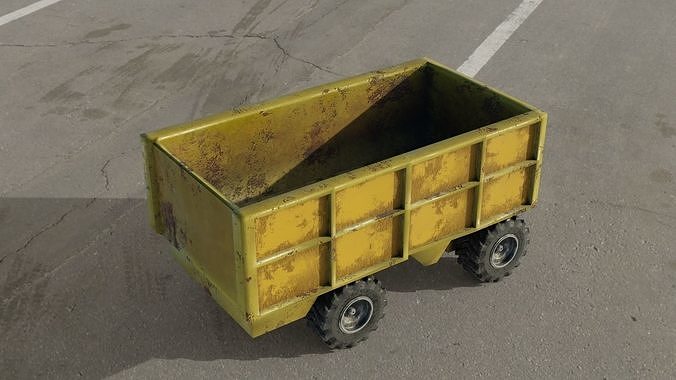 Container truck 3D model Low-poly 3D model