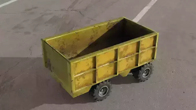Container truck 3D model