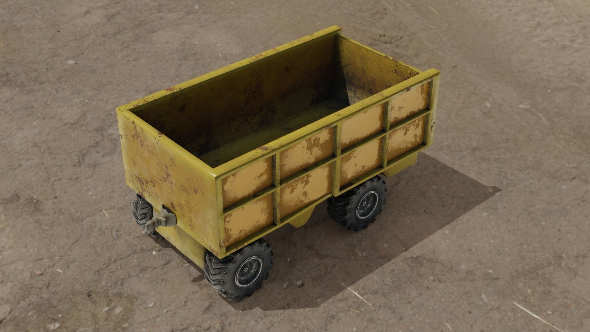 Container truck 3D model Low-poly 3D model_10