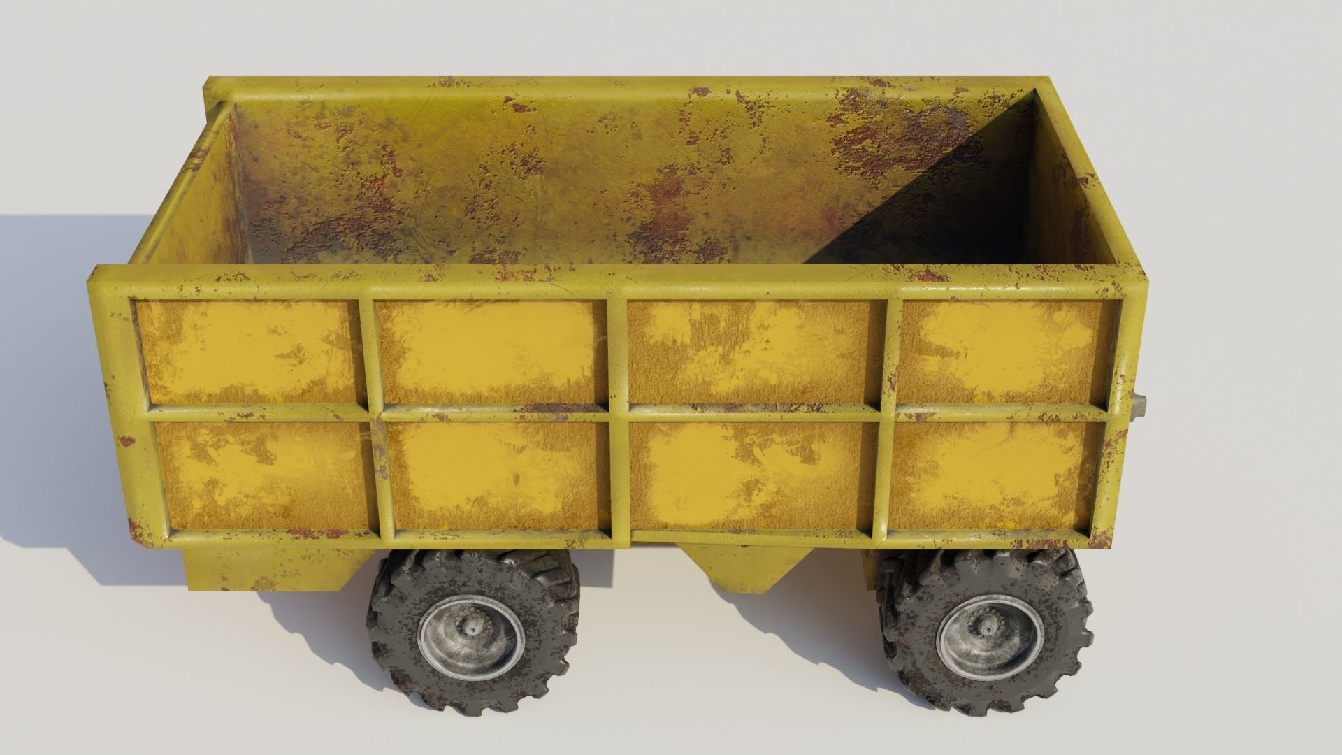 Container truck 3D model Low-poly 3D model_8