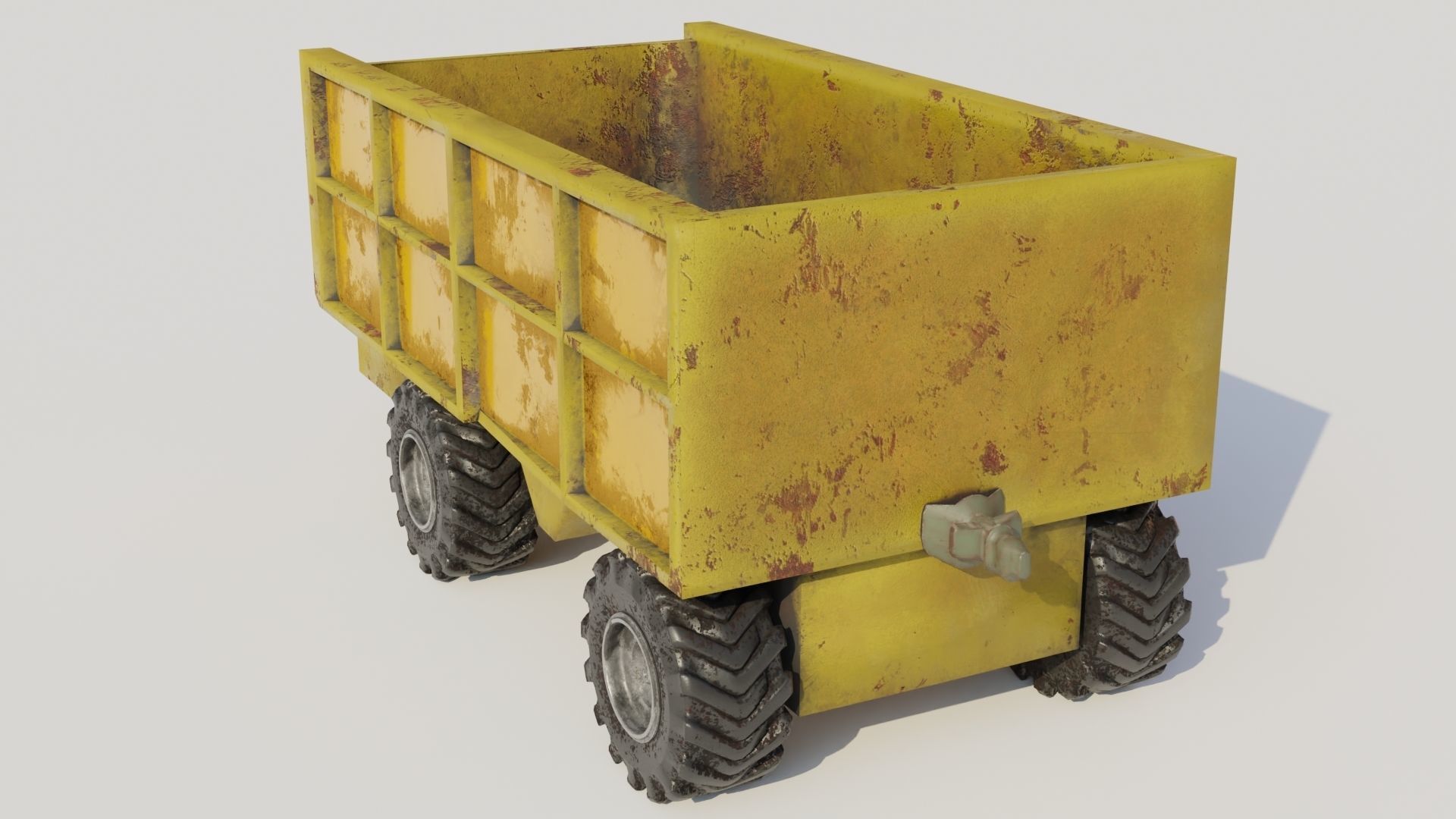 Container truck 3D model Low-poly 3D model_9