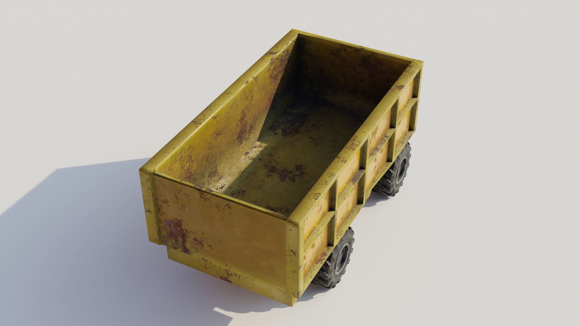 Container truck 3D model Low-poly 3D model_12