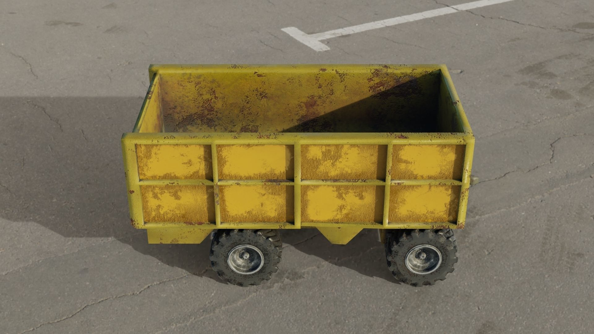 Container truck 3D model Low-poly 3D model_19