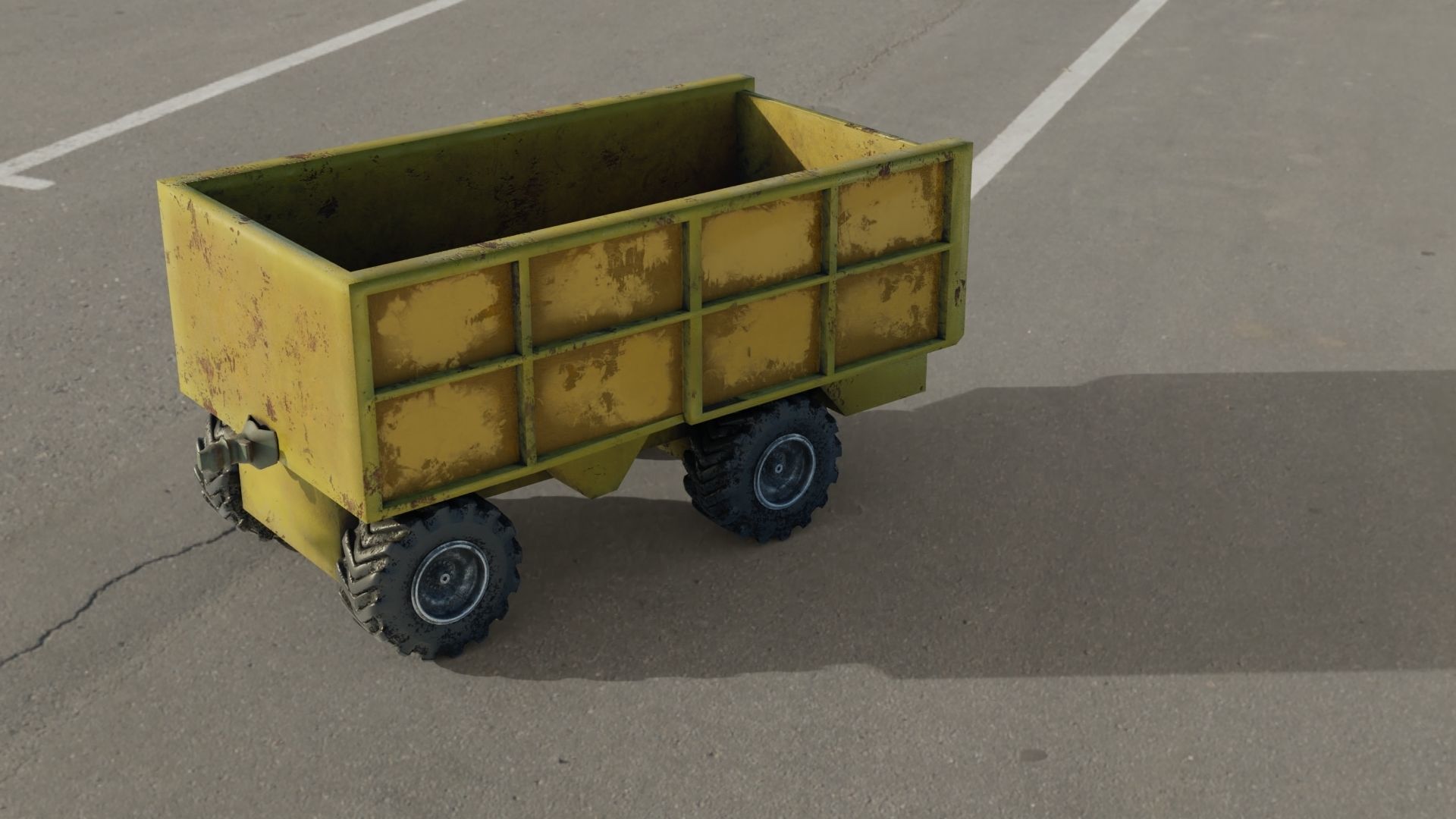 Container truck 3D model Low-poly 3D model_15
