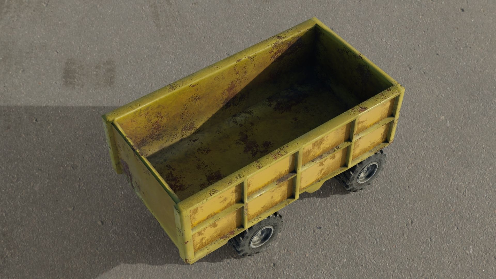 Container truck 3D model Low-poly 3D model_2