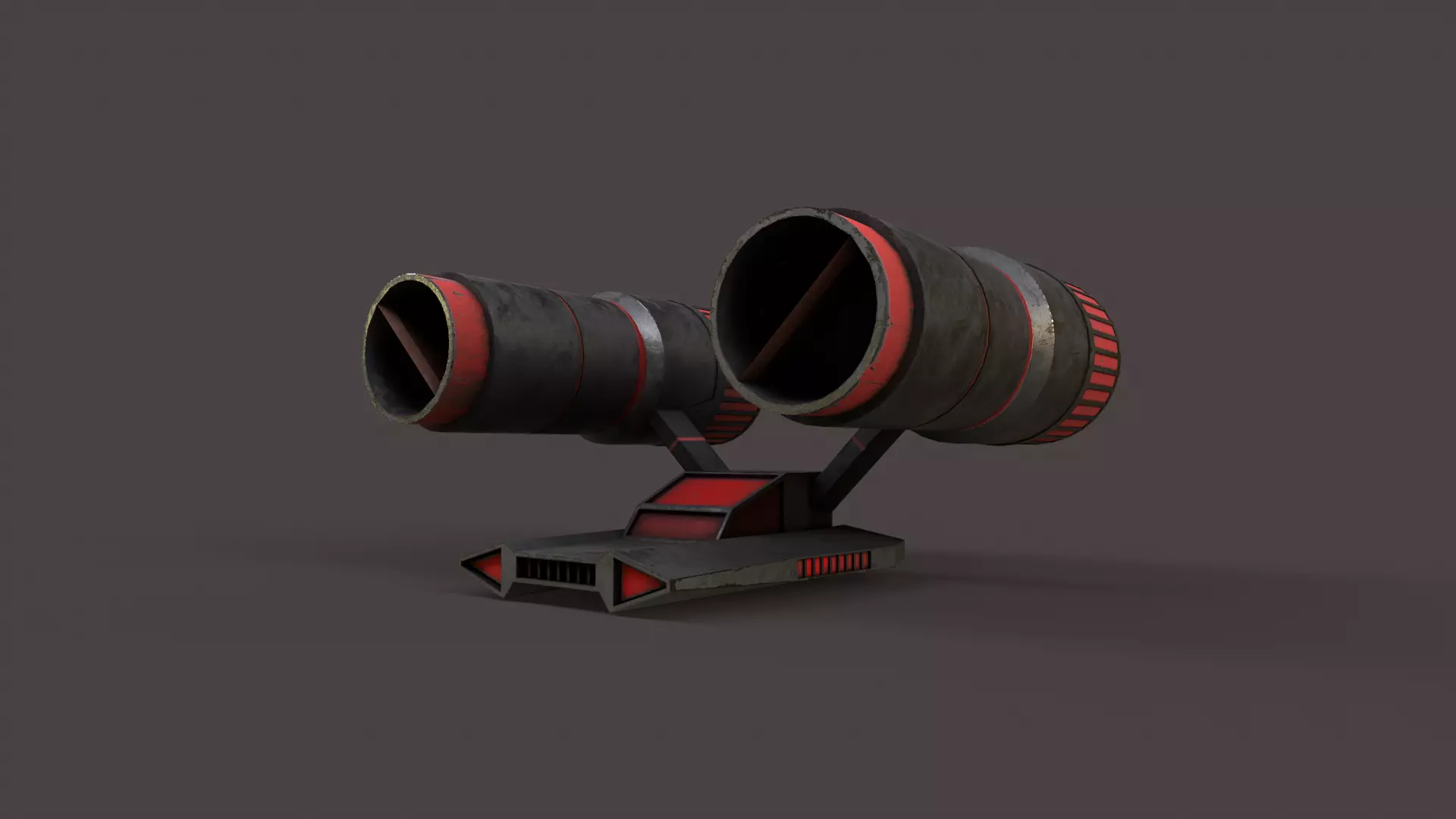 Sci-Fi Space Ship V2 Low-poly 3D model_0