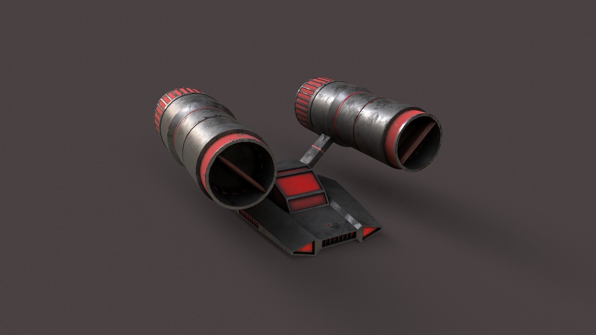 Sci-Fi Space Ship V2 Low-poly 3D model_2