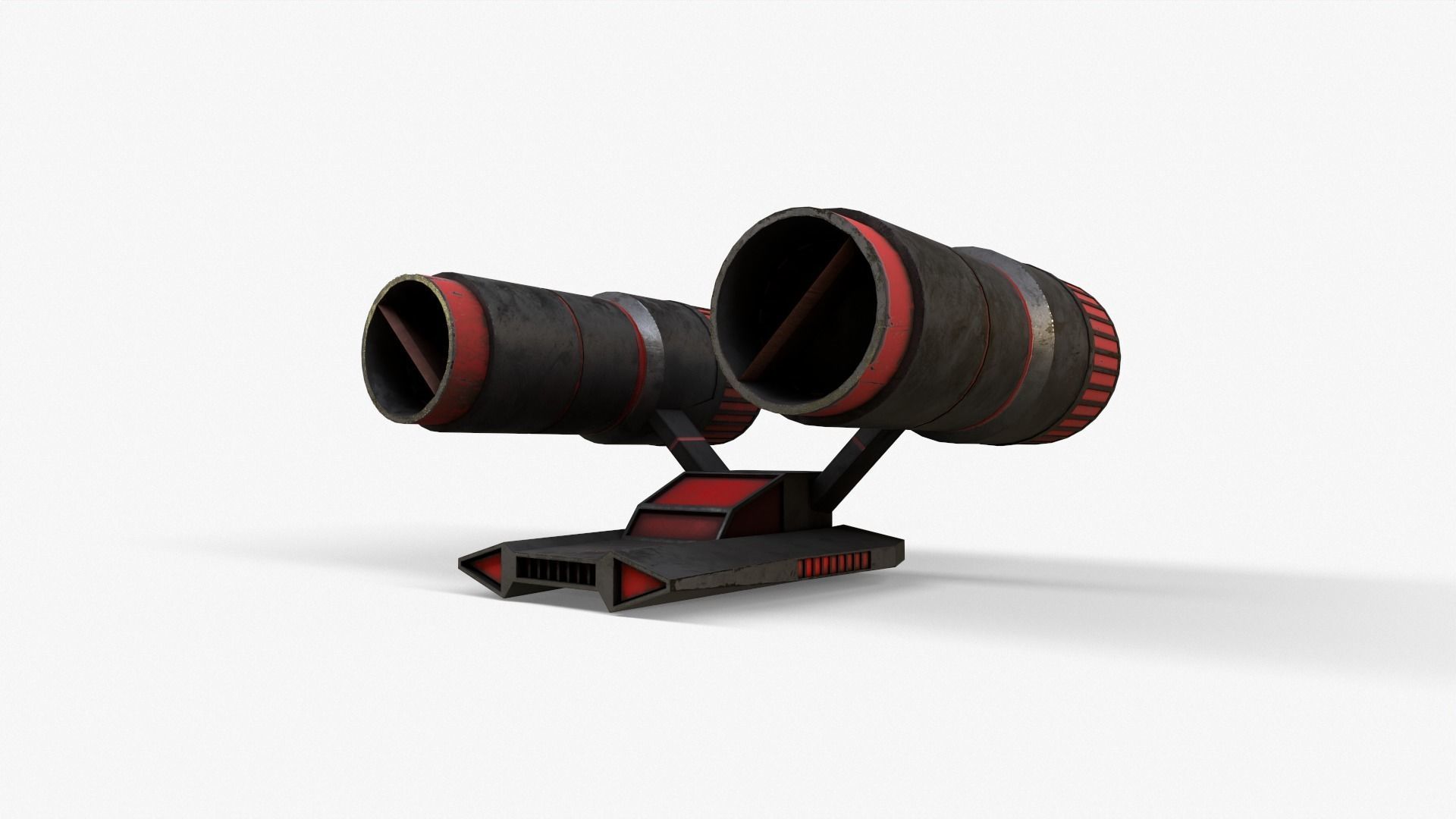 Sci-Fi Space Ship V2 Low-poly 3D model_3