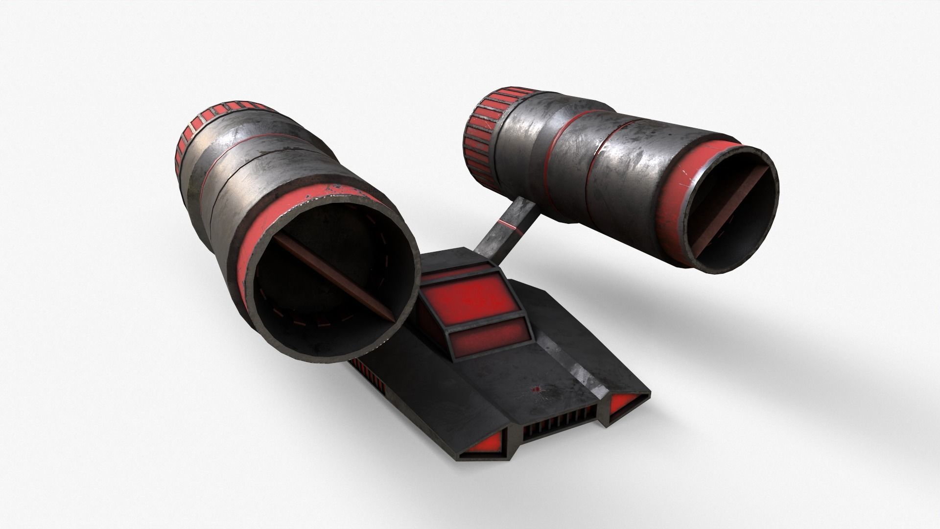 Sci-Fi Space Ship V2 Low-poly 3D model_9