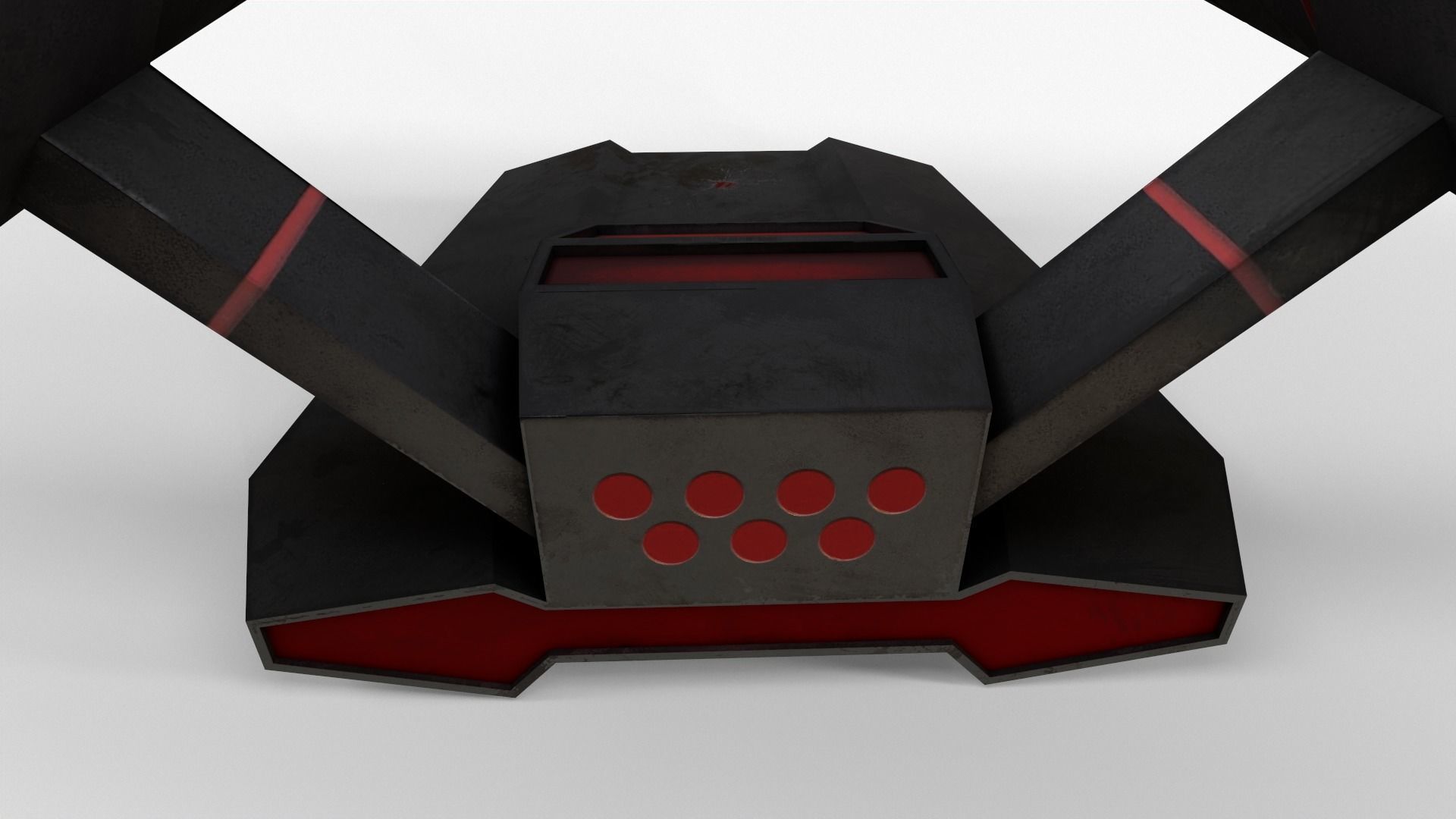 Sci-Fi Space Ship V2 Low-poly 3D model_16