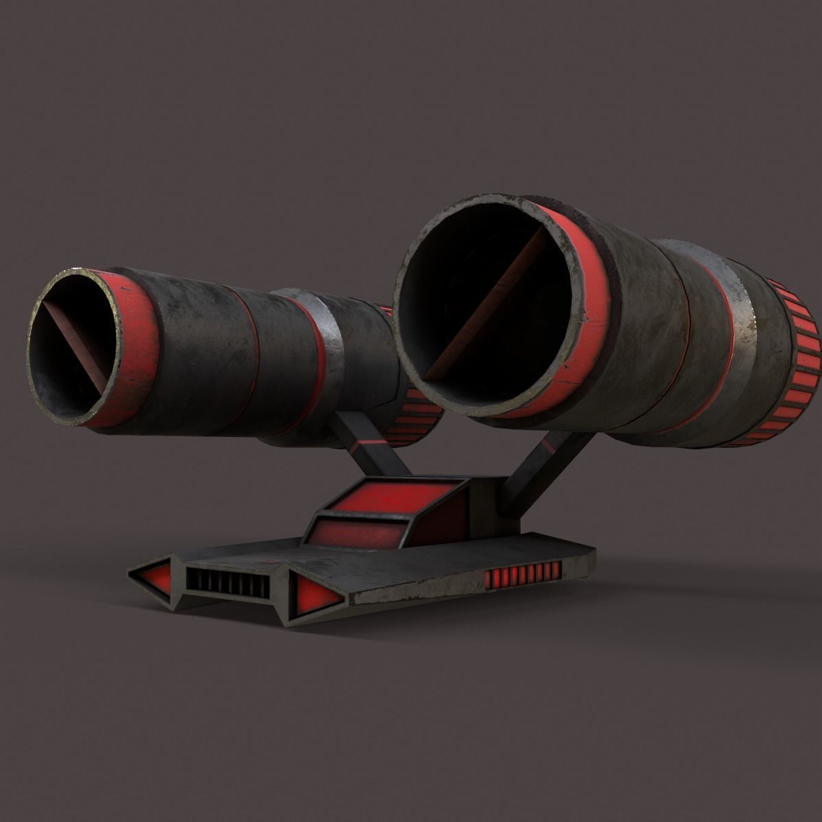 Sci-Fi Space Ship V2 Low-poly 3D model_8