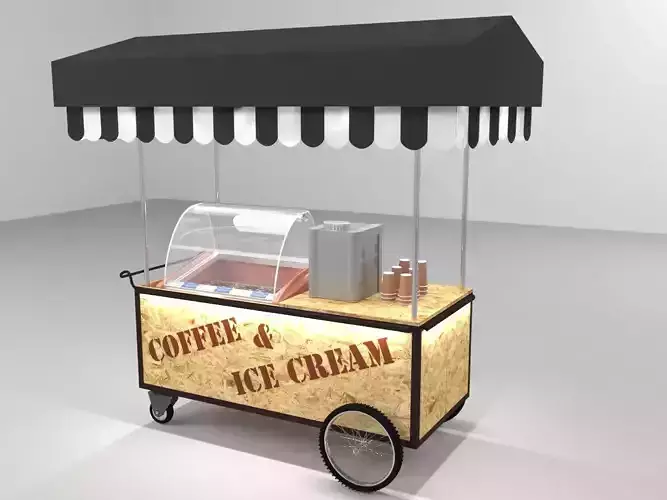 coffee barrow ice cream barrow kahve dondurma arabasi cart 