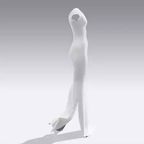 ONE SHOULDER  DRESS SLIT