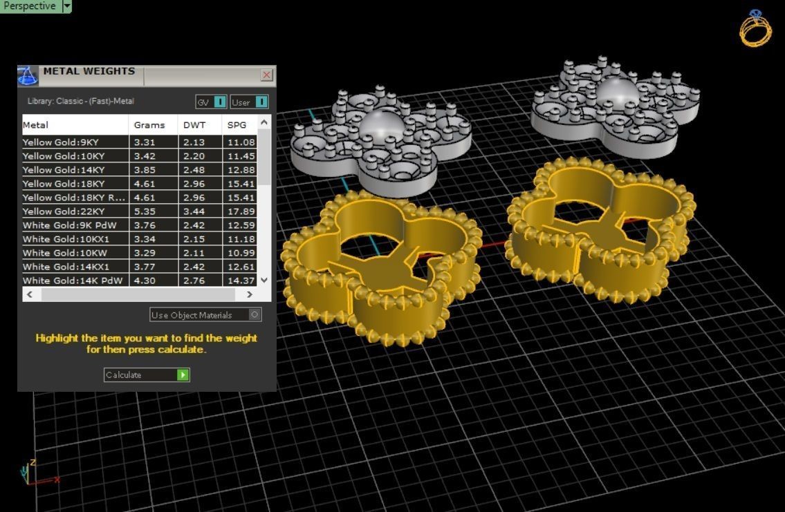 Earring 9 flower with measurements 3D print model_4