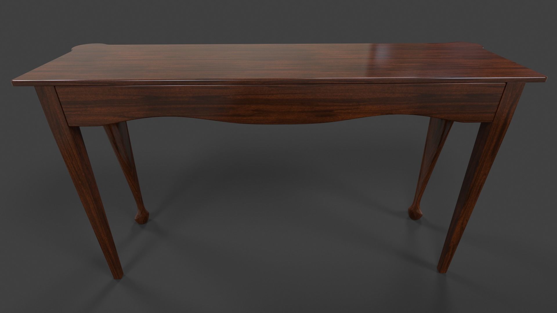 Hall Table - High Poly 3D model_5