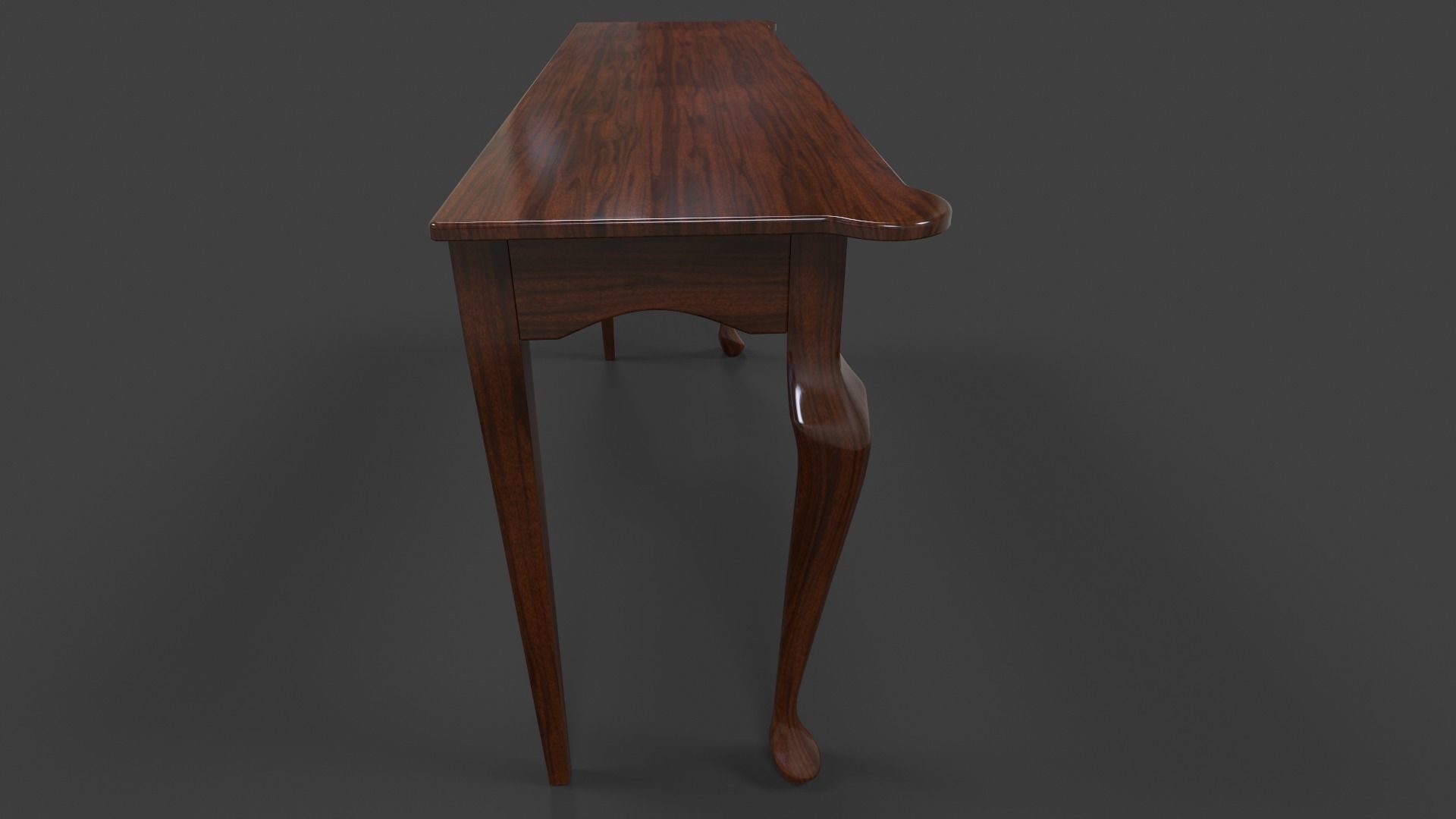 Hall Table - High Poly 3D model_3