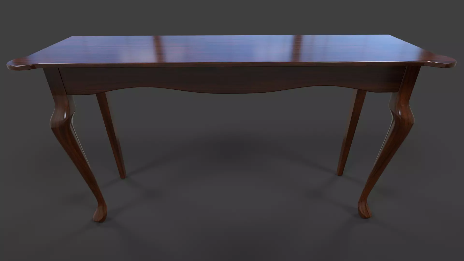 Hall Table - High Poly 3D model_0
