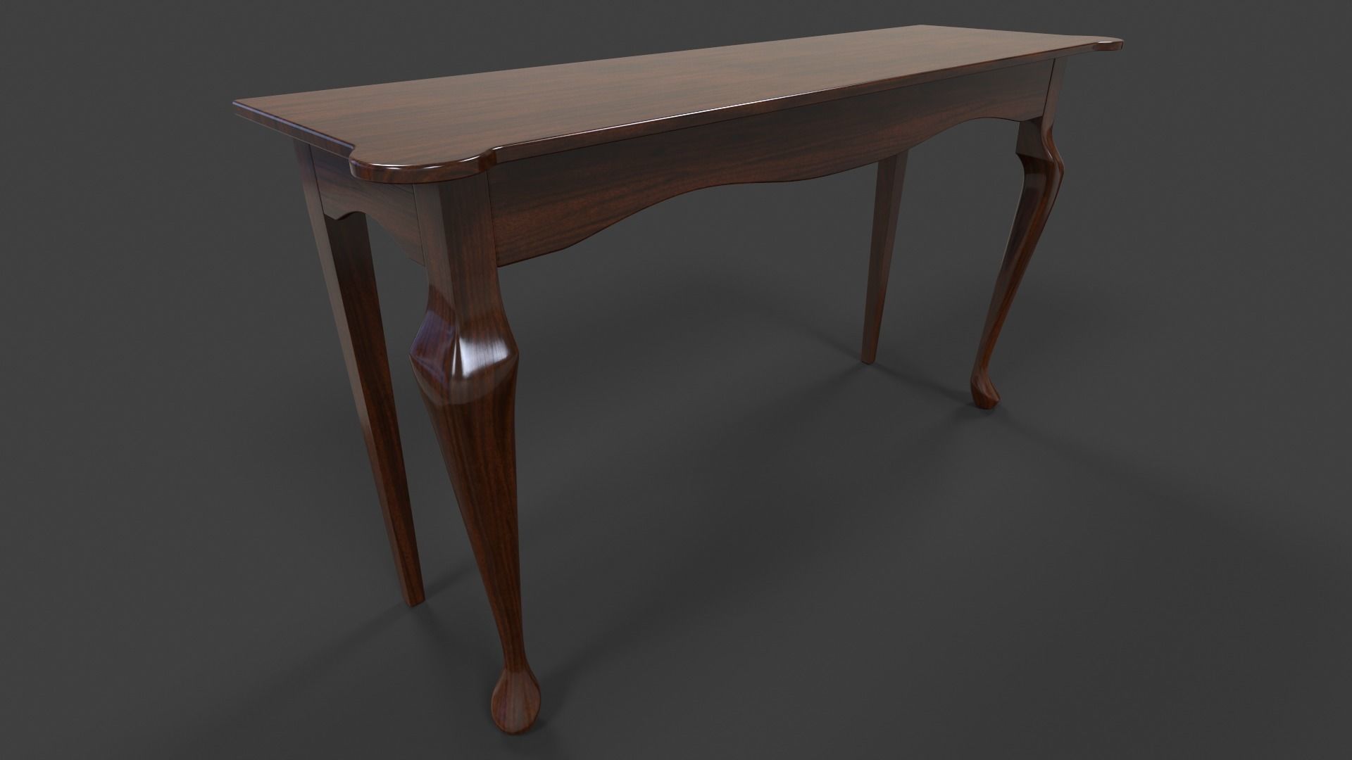 Hall Table - High Poly 3D model_2